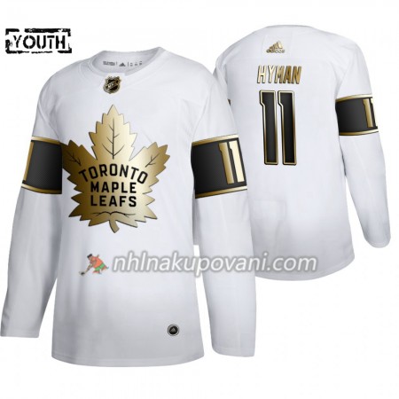 Toronto Maple Leafs Dresy Zach Hyman 11 Adidas 2019-2020 Golden Edition Bílá Authentic - Dětské